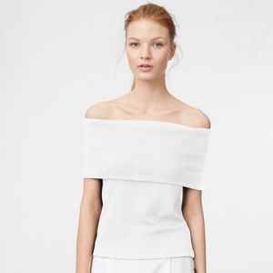 Club Monaco White Off the Shoulder Top